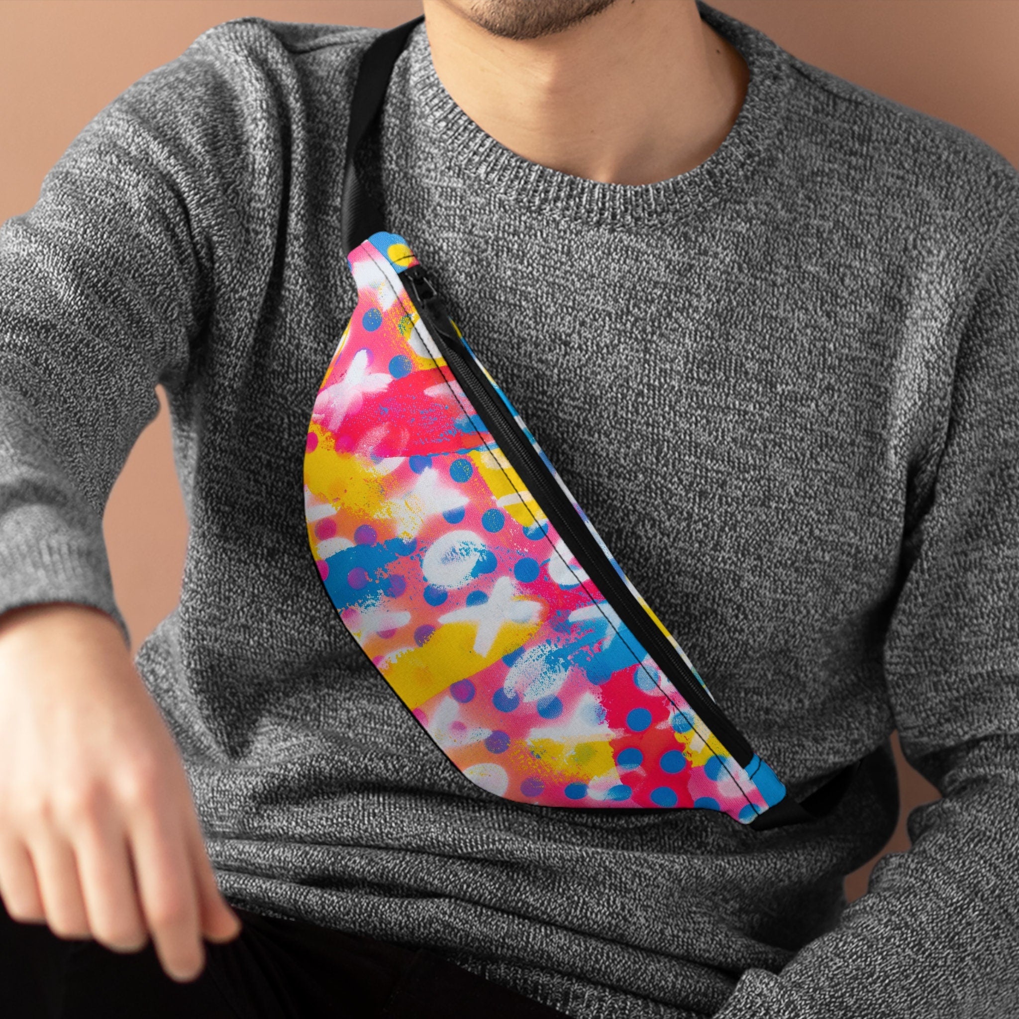 Abstract Festival Fanny Pack: Rave EDM Music Bag