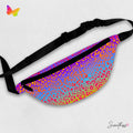 Sweetness Festival Fanny Pack: Rainbow Jaguar Colorful Vibrant Dance Accessory with Lay-Flat Design
