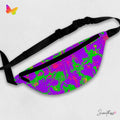 Sweetness Festival Fanny Pack: Purple Faze Abstract Vibrant Accessory with Lay-Flat Design