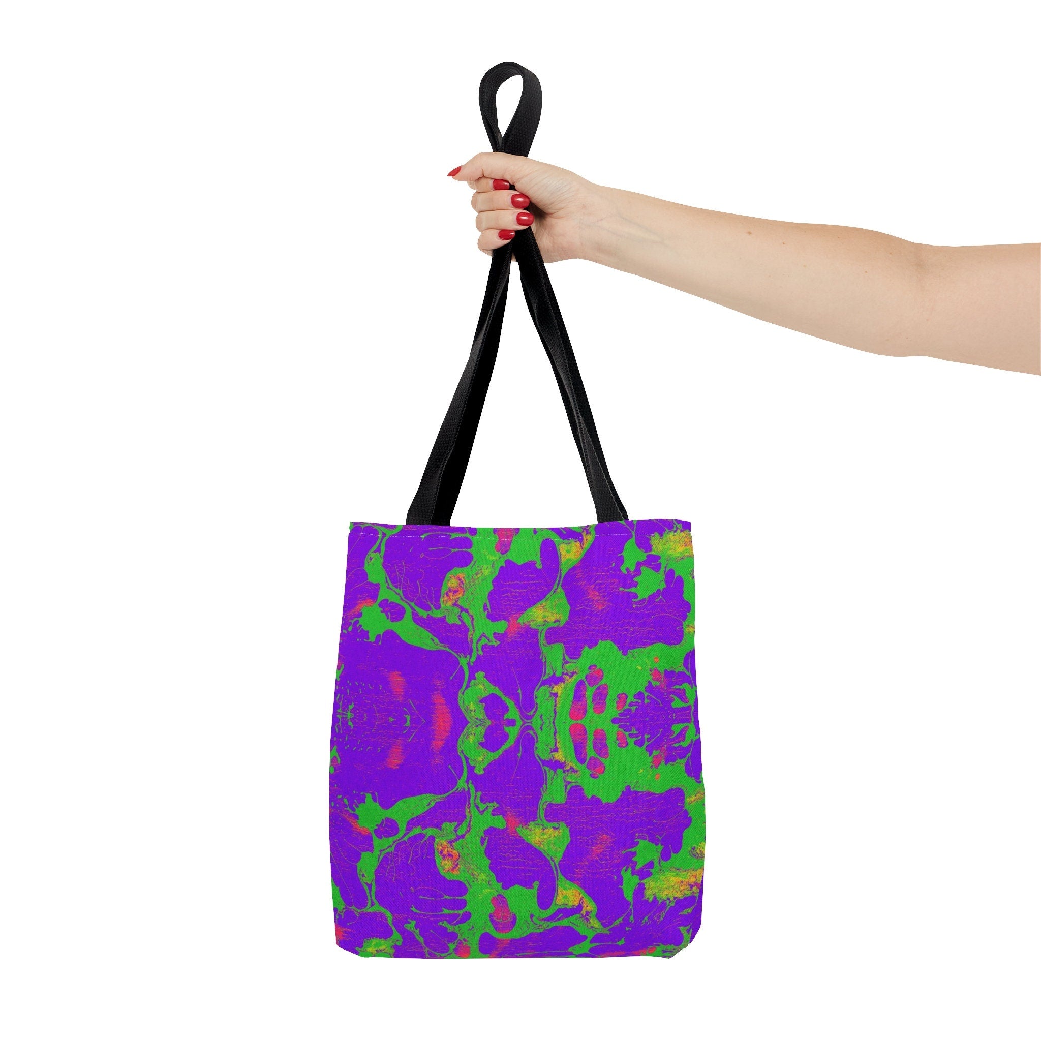 Abstract Neon Festival Tote Bag: Rave EDM Accessory