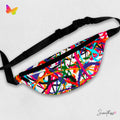 Abstract Paint Splatter Fanny Pack: Colorful Festival Crossbody Bag